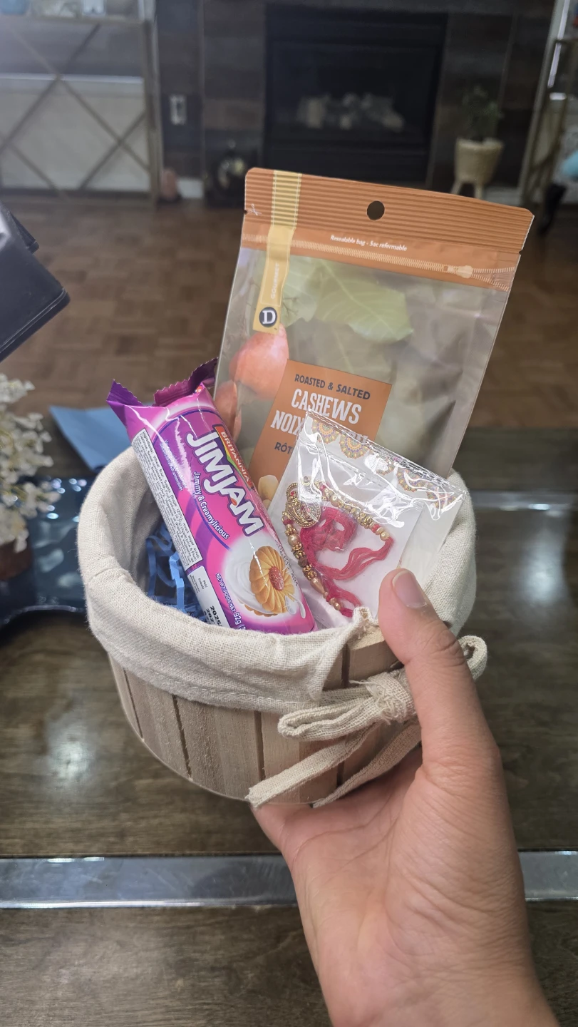 Rakhi Gift Basket with Cashews and Jim Jam - photo 3