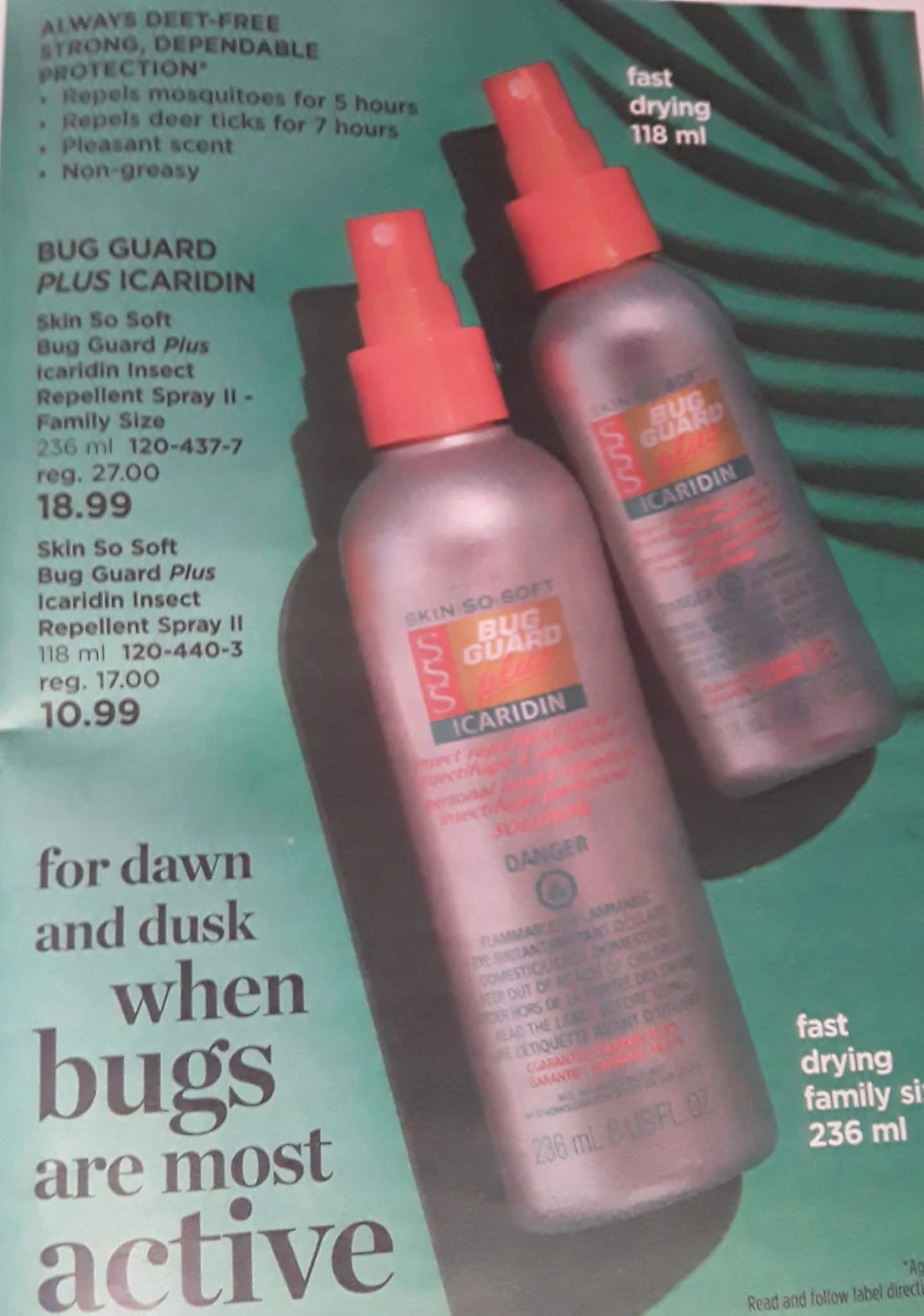 Avon Skin So Soft Bug Guard Plus Icaridin Insect Repellent Spray - photo 2