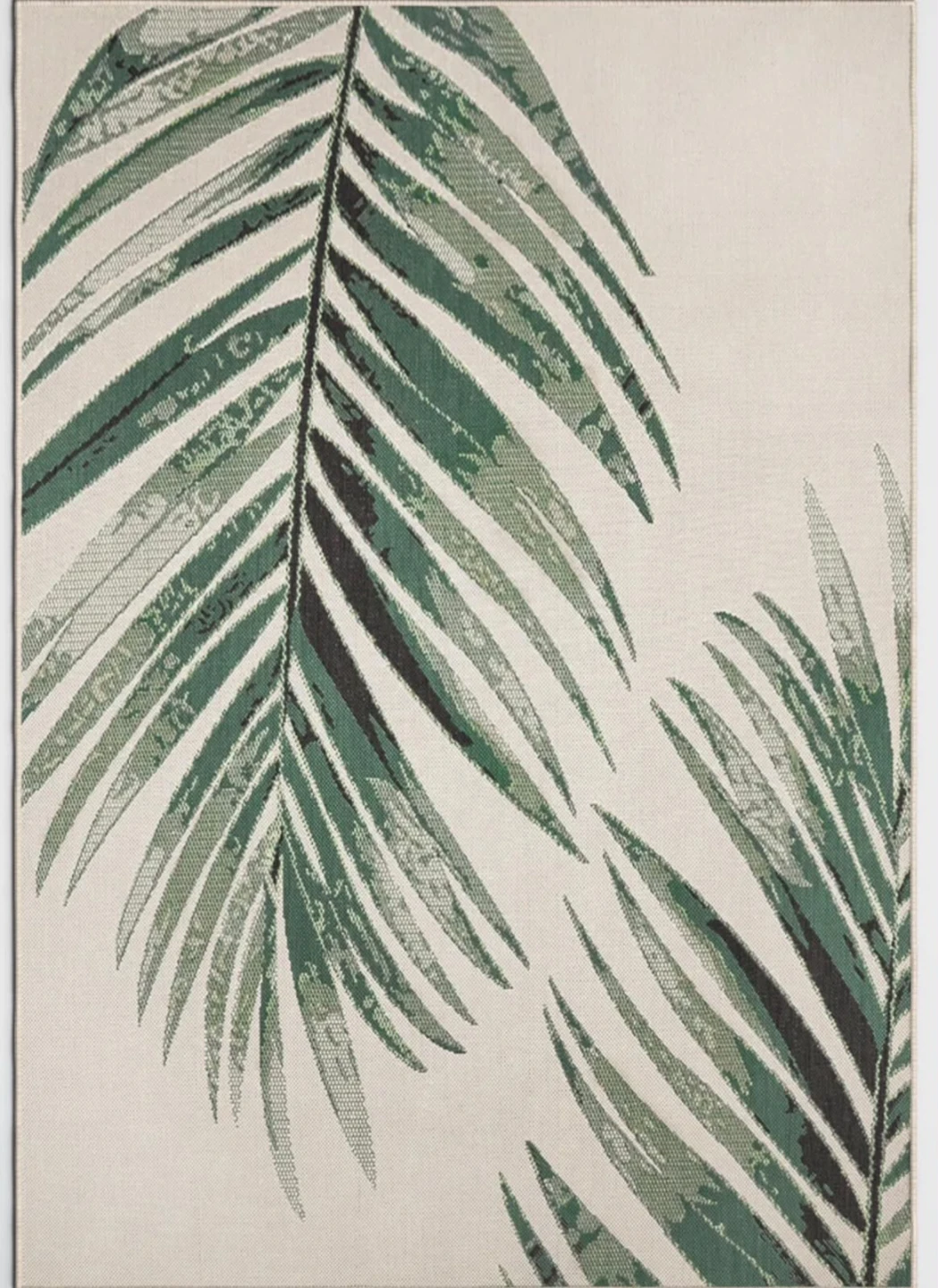 Hampton Bay 8 ft x 11 ft Leaf Palm Green Indoor/Outdoor Area Rug - photo 3