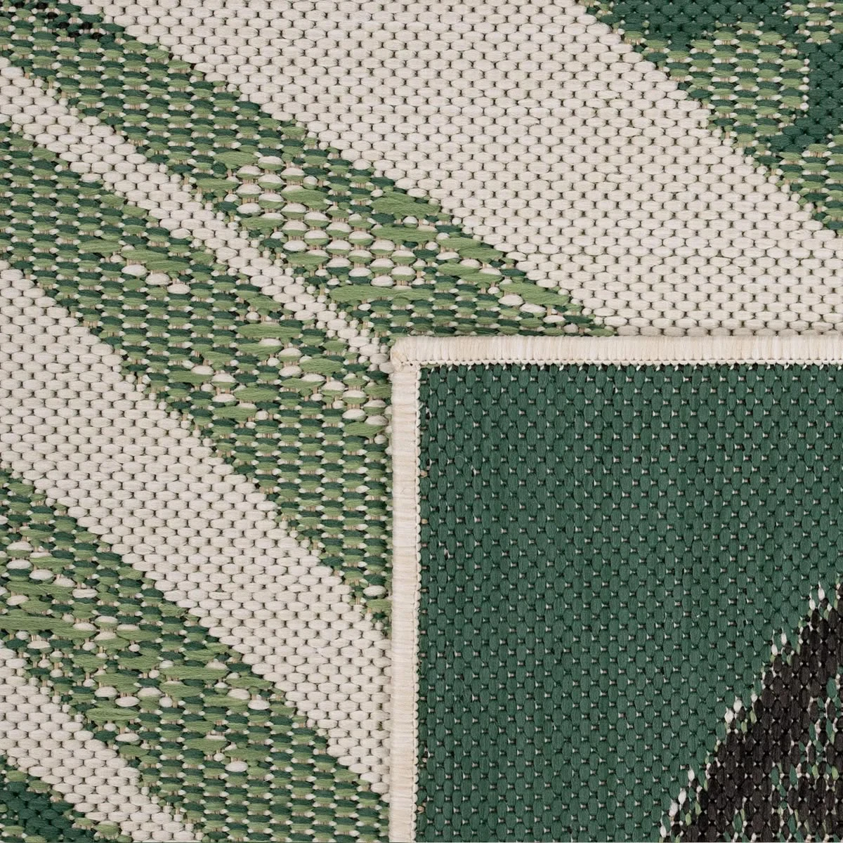 Hampton Bay 8 ft x 11 ft Leaf Palm Green Indoor/Outdoor Area Rug - photo 4