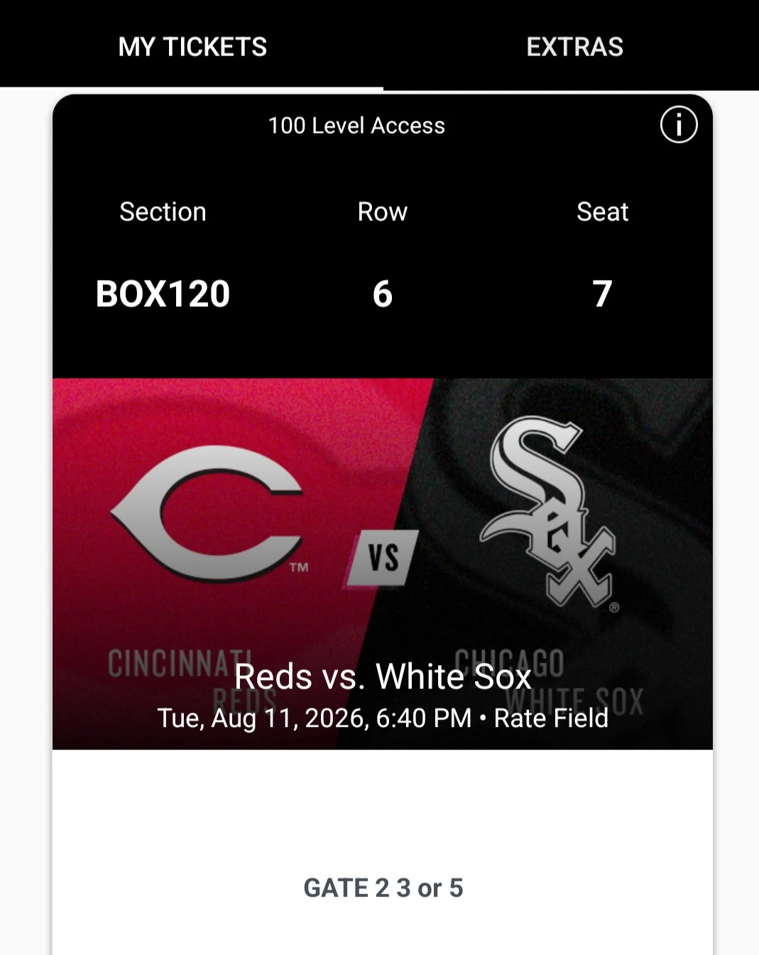 Chicago White Sox tickets- August 11, 2026