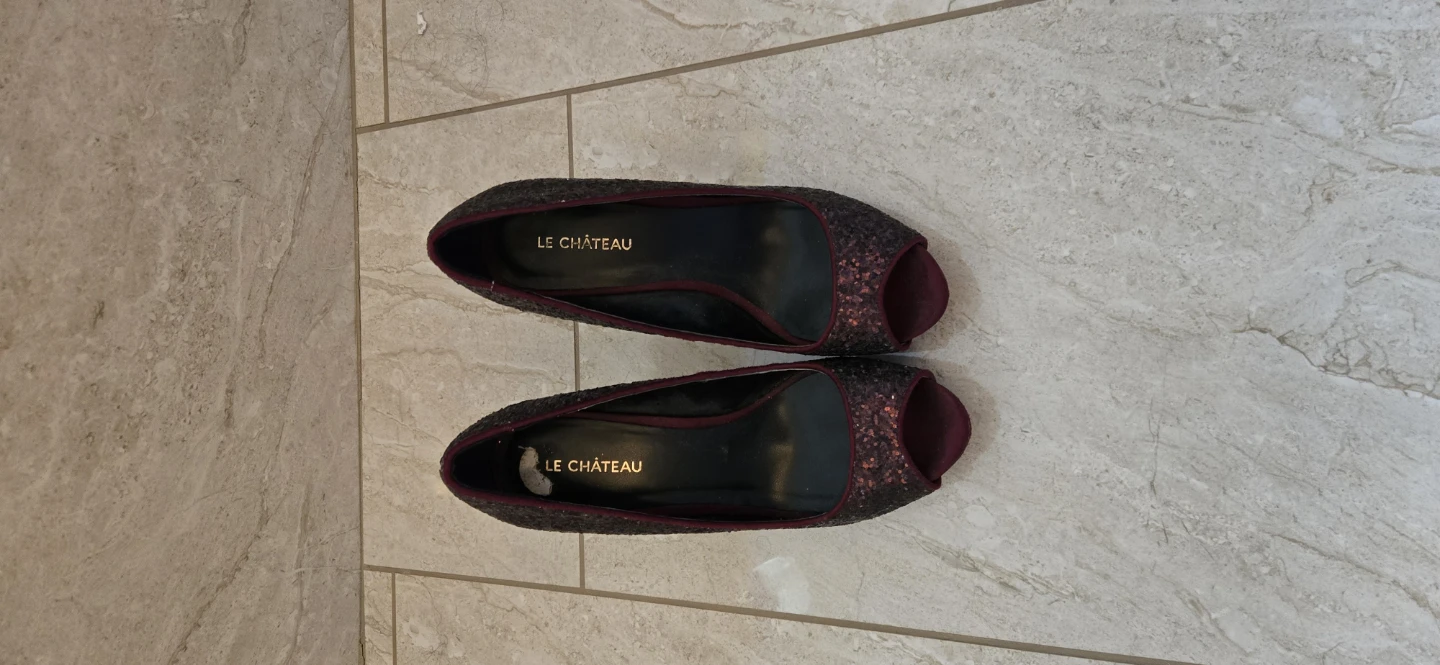 Le Château Glitter Peep-Toe Heels - photo 2