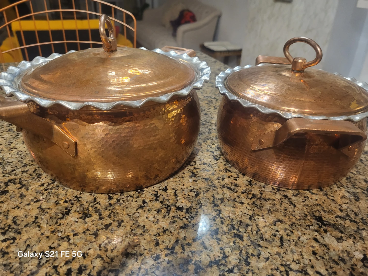 Copper Pots with Lids