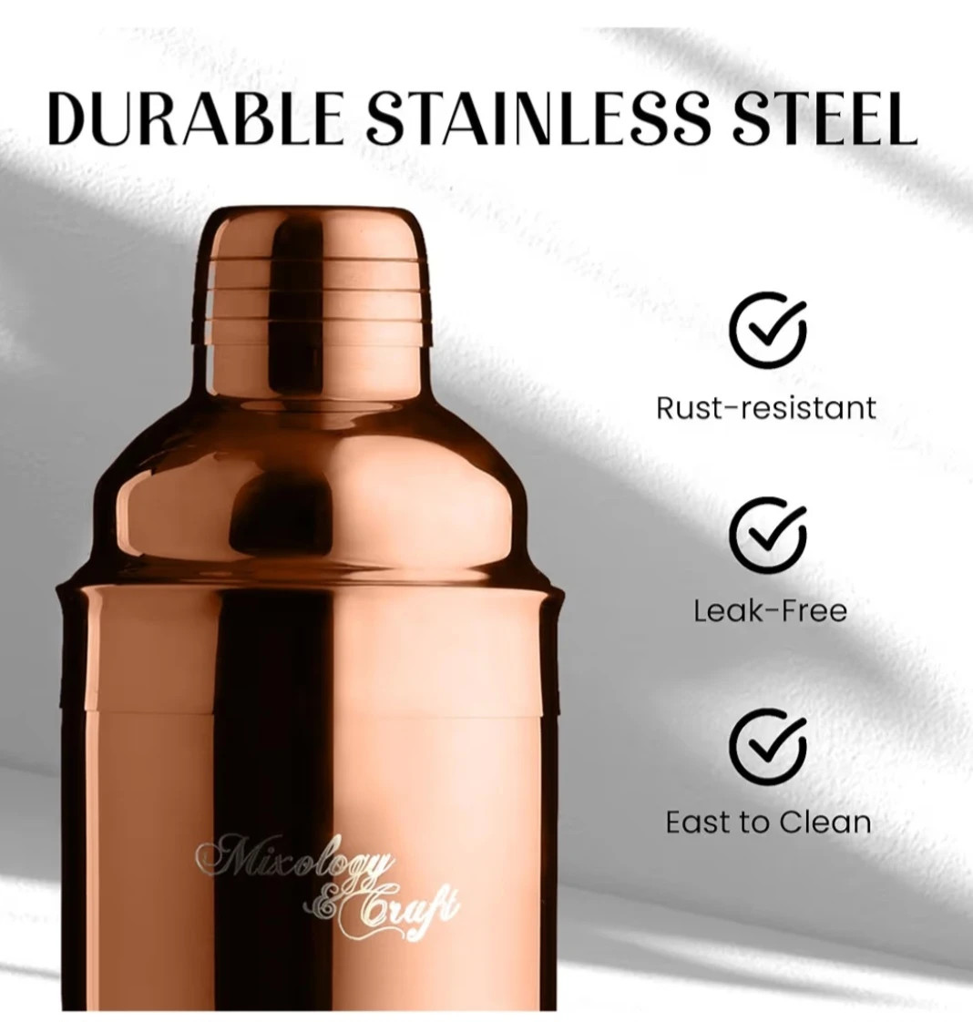 Mixology Craft Copper Cocktail Shaker Set - photo 2