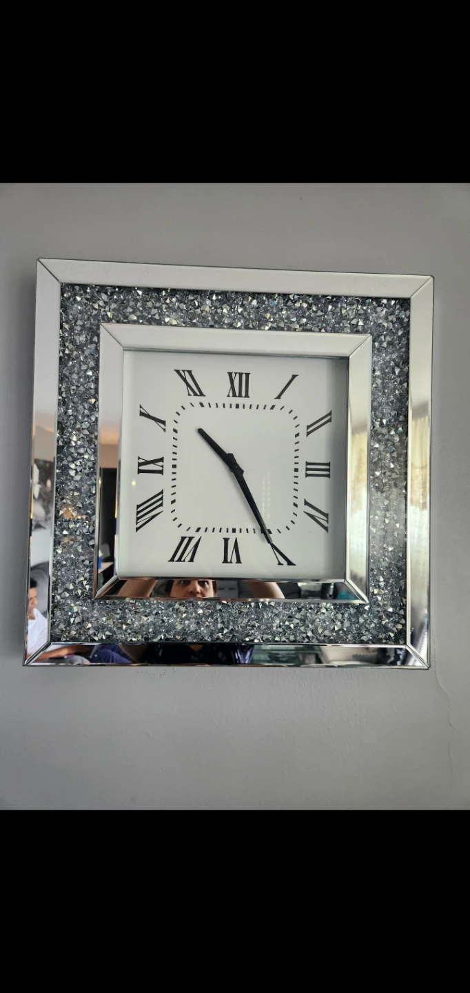 Crushed Crystal Wall Clock - photo 3