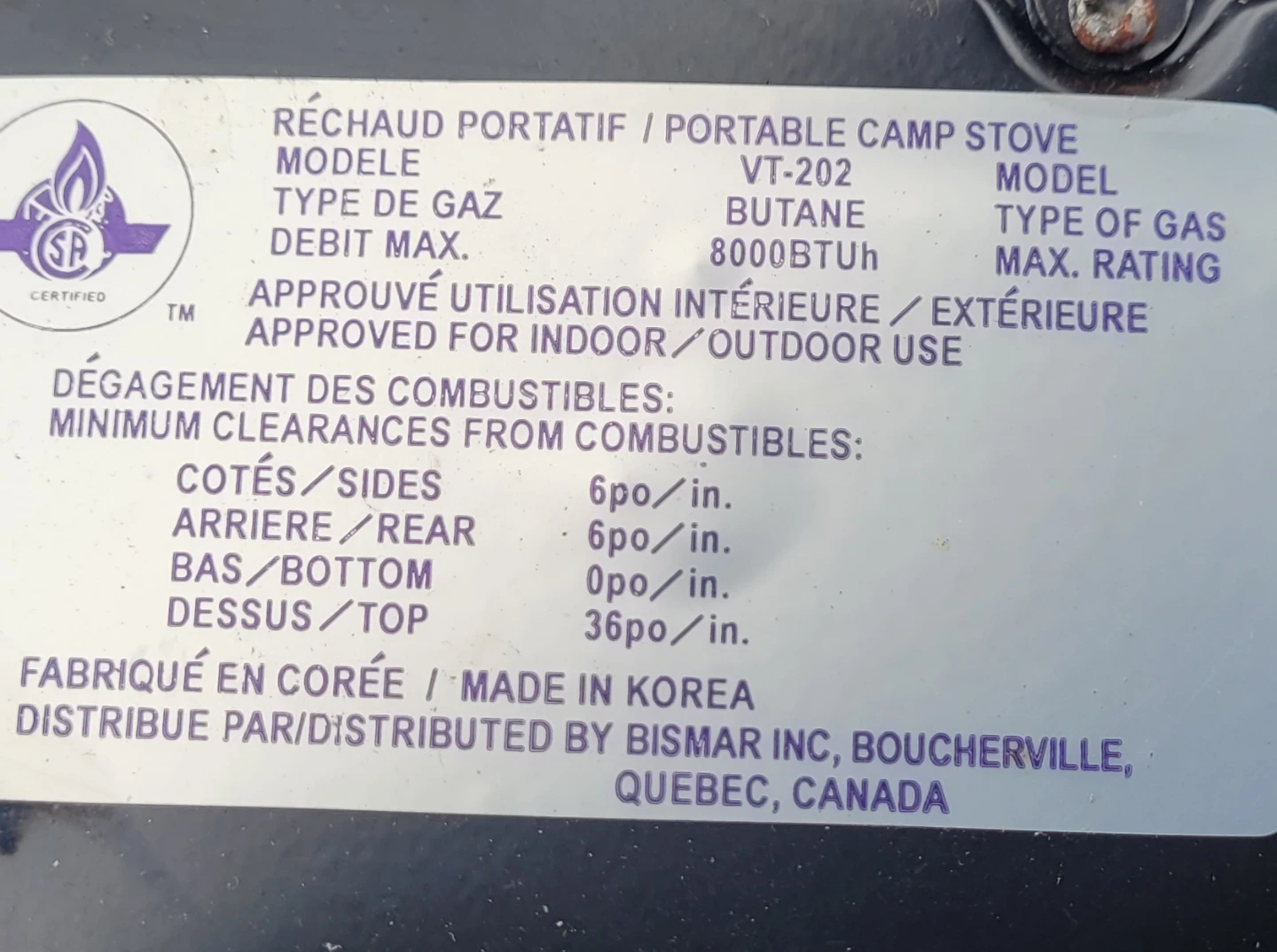 Portable Camp Stove VT-202 - photo 3