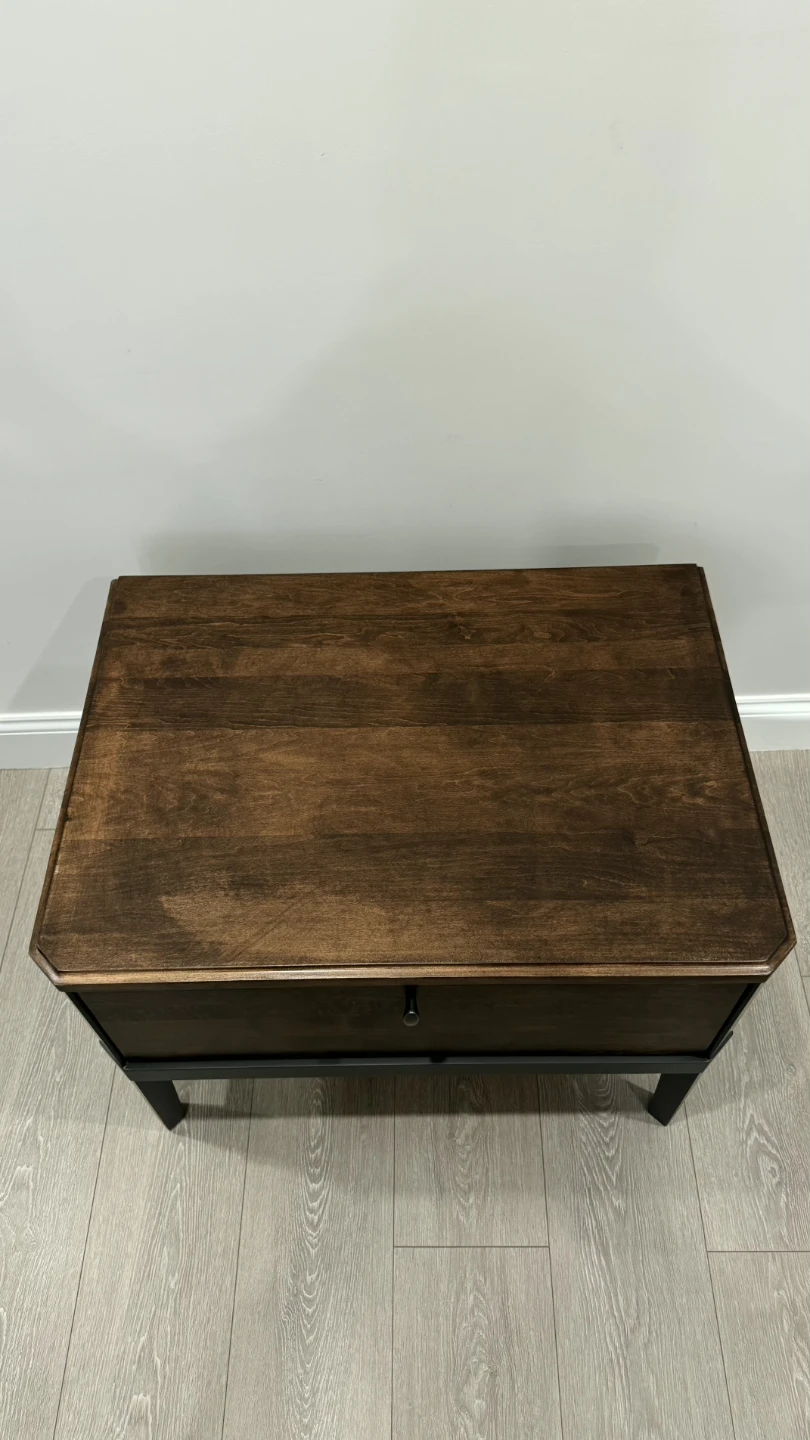 Baronet Wood Top Coffee Table with Drawer - photo 2