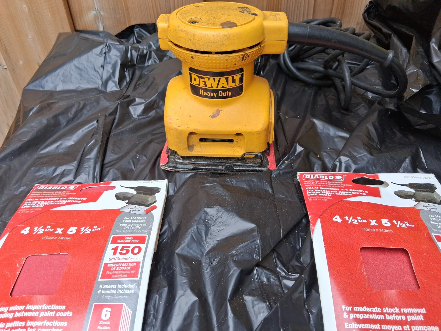 One palm sander and one belt sander for sale.