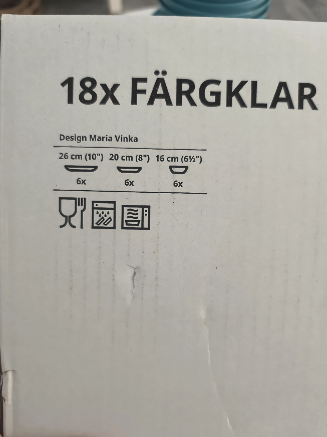 IKEA FÄRGKLAR Dinnerware Set - Blue