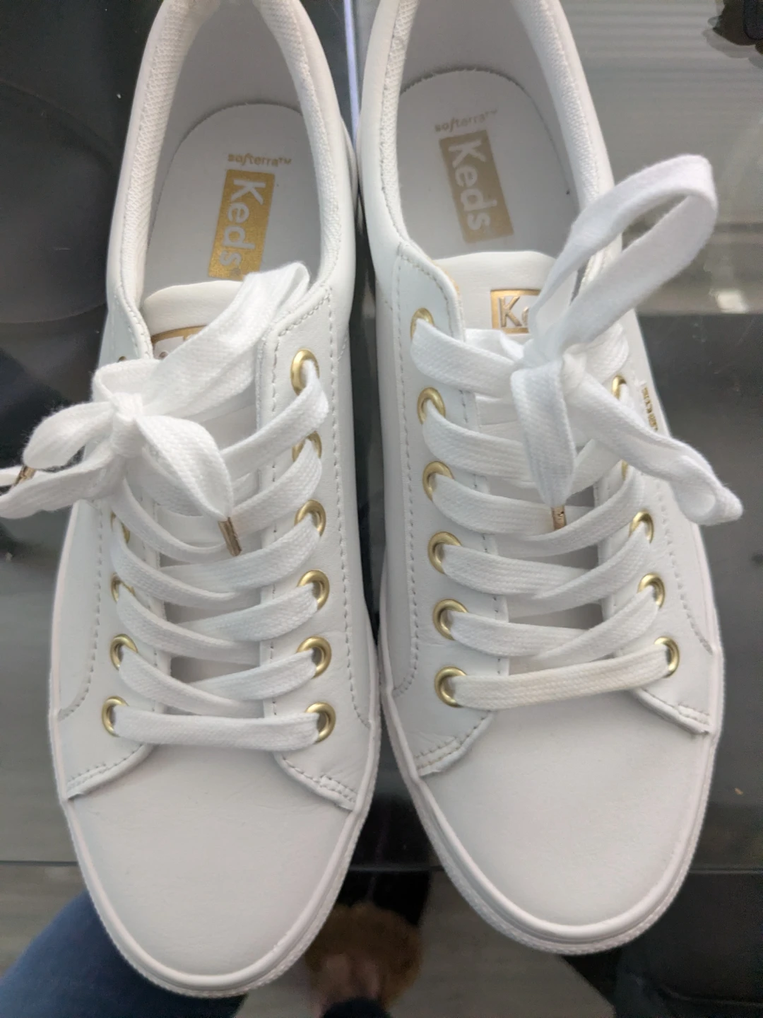 Keds Women's White Leather Sneakers
