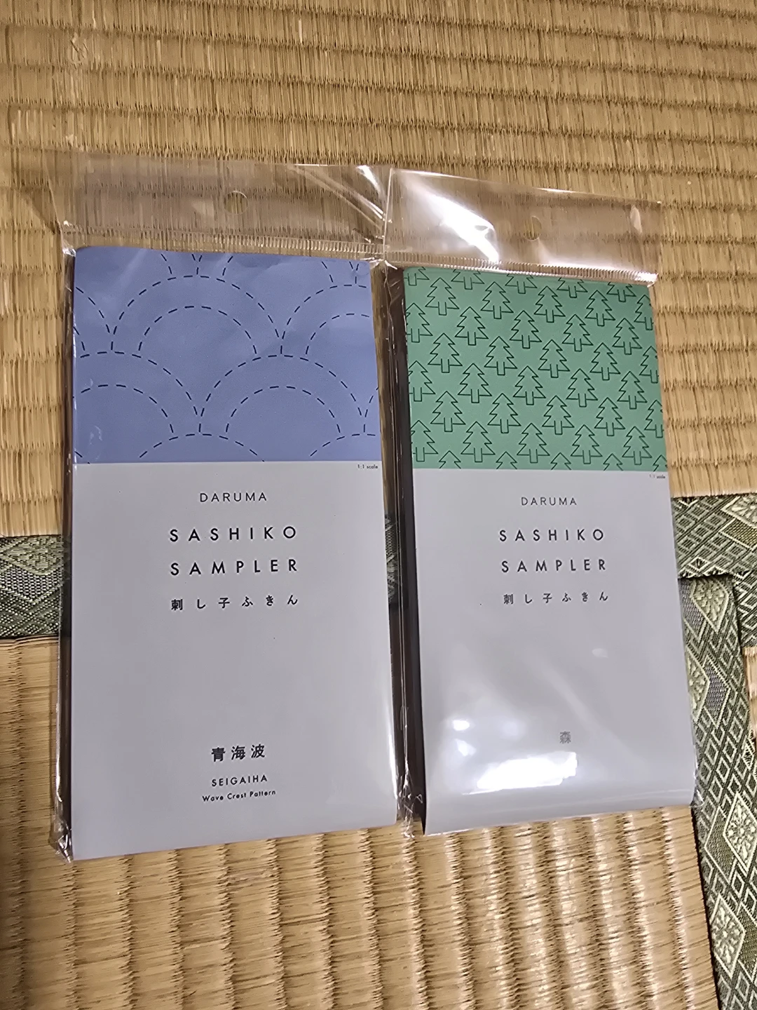 Japan Cotton Linen Cross Stitch/Sashiko  Fabric and Thread Set - photo 3