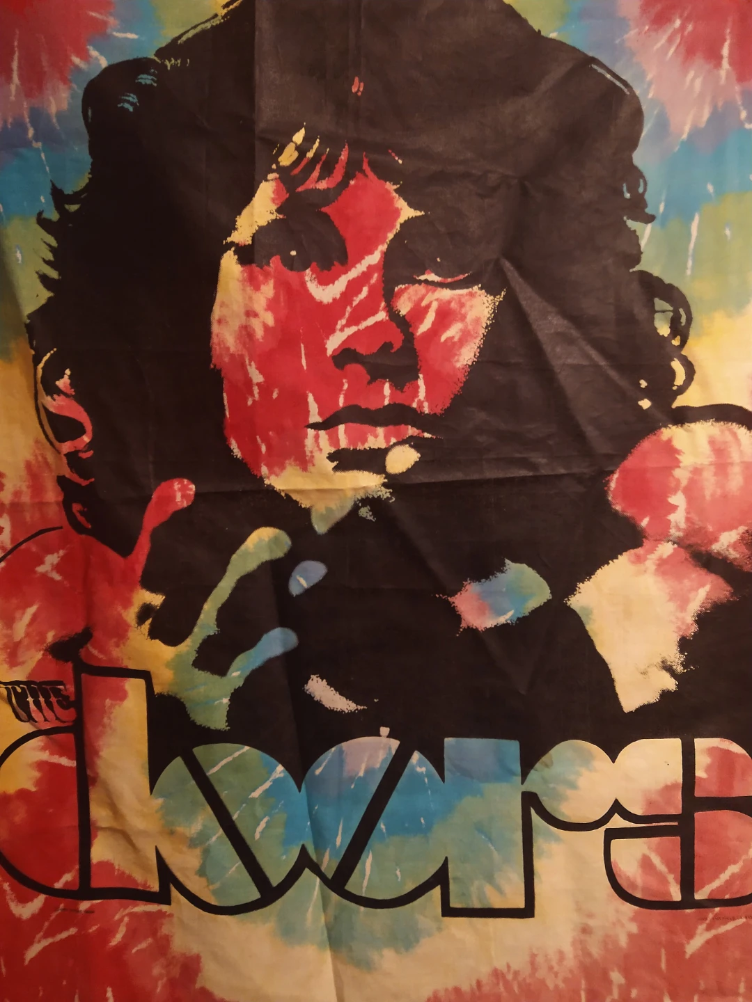 Vintage 1991 The Doors & Jim Morrison Tie-Dye Tapestry 45"× 34" - photo 3