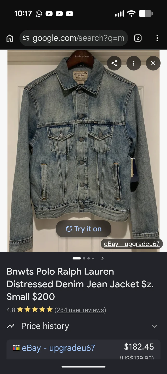 Polo Ralph Lauren Distressed Denim Jean Jacket Sz. Sm - photo 4