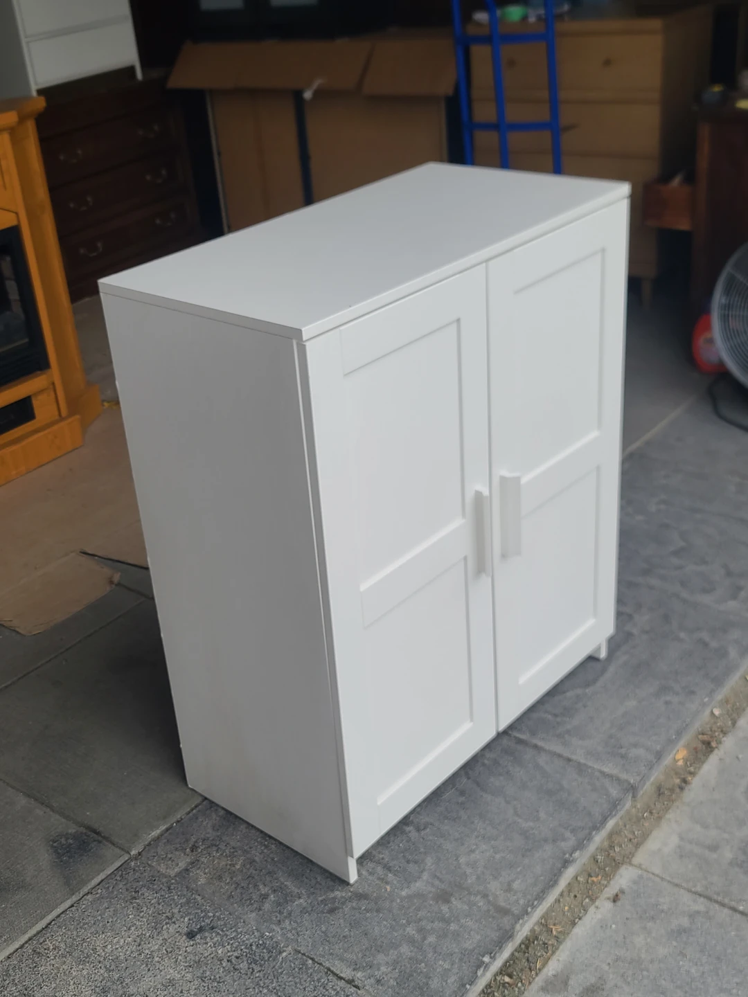 White Two-Door Storage Cabinet - photo 2