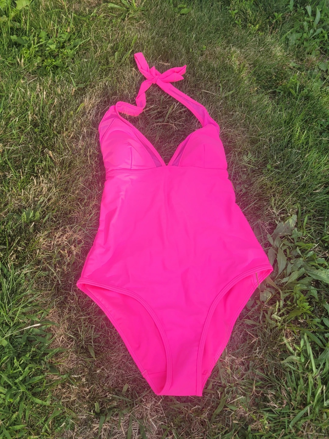 Ted Baker London Neon Pink Halter One-Piece Swimsuit - photo 2