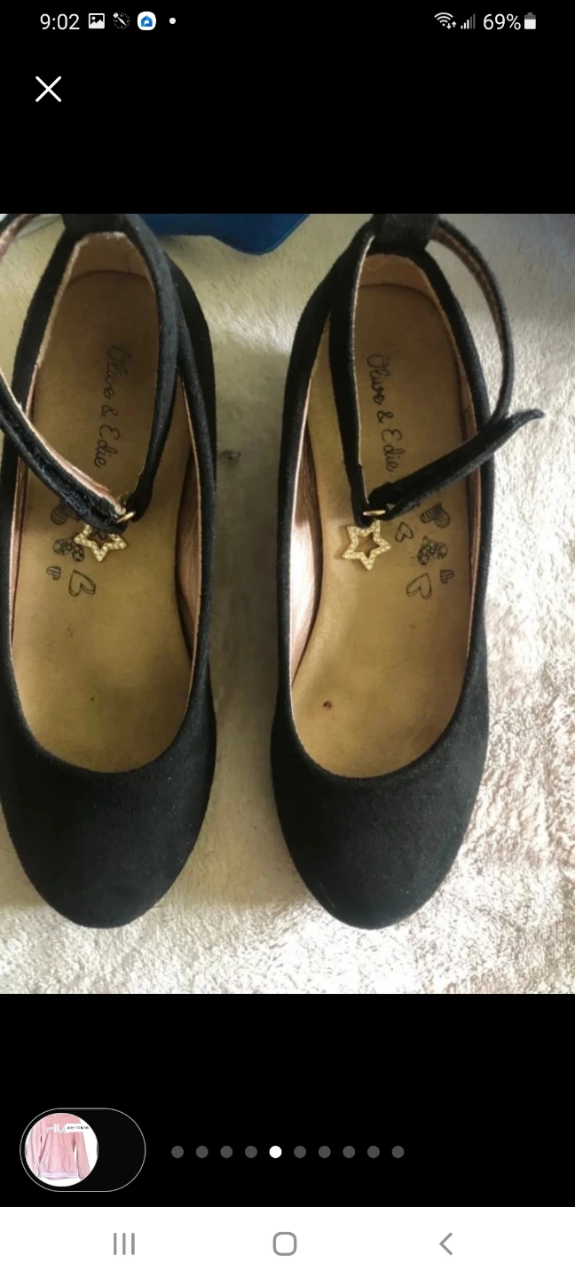 Olive & Edie Black Suede Star Charm Shoes