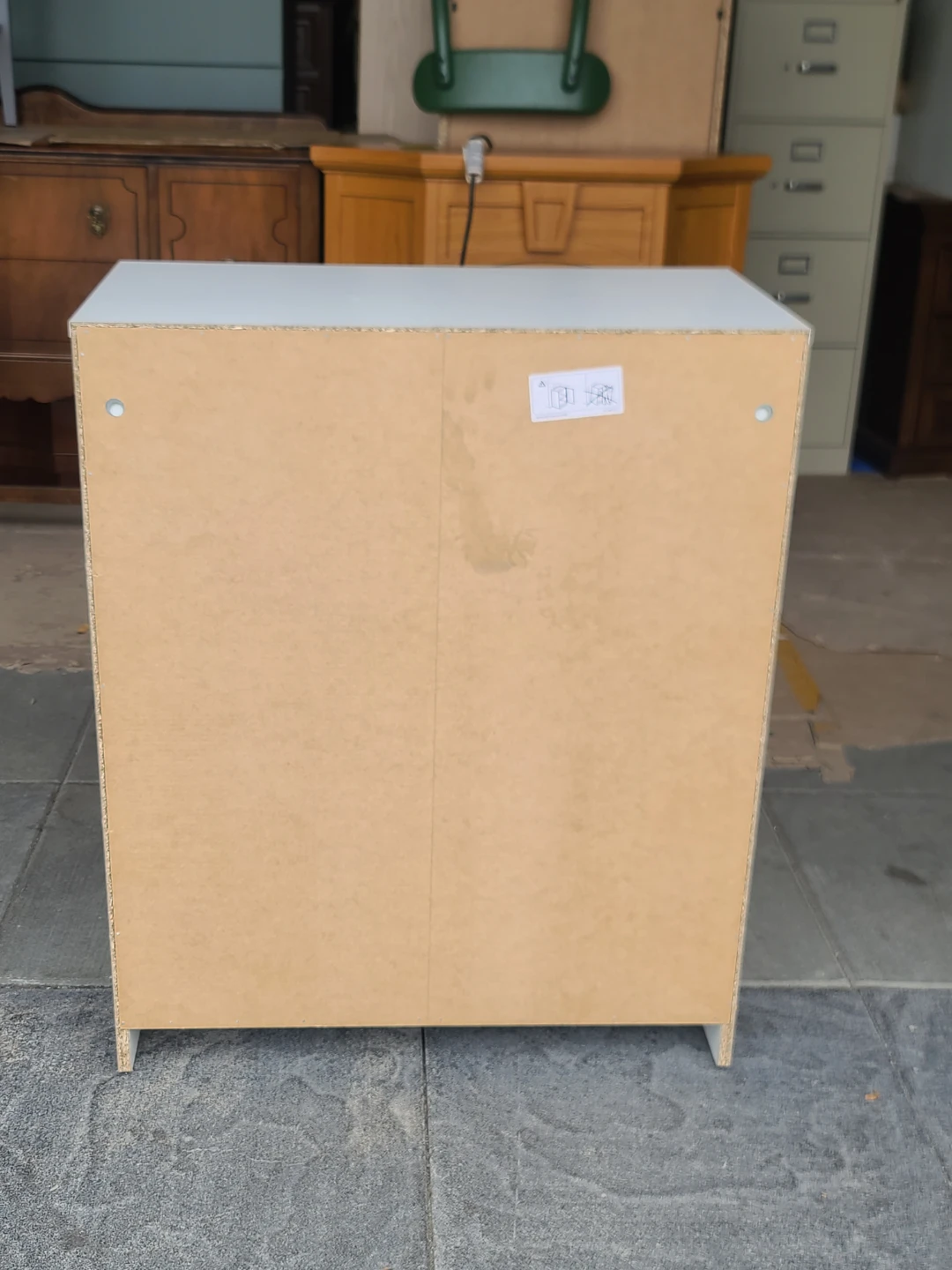 White Two-Door Storage Cabinet - photo 5