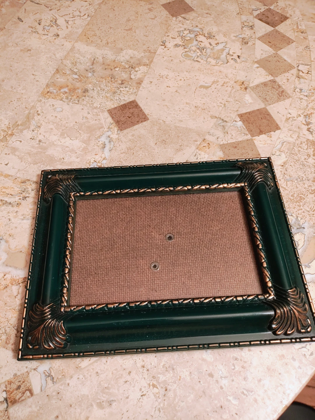 Decorative Photo Frame - Dark Green with Gold Accents - photo 2