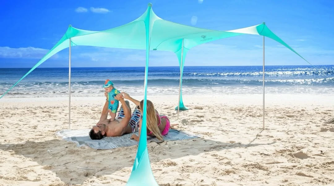 Sun Ninja Undercover 7x7ft Beach Tent Poles