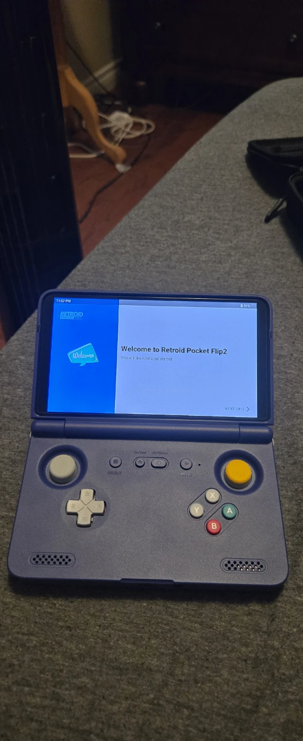 Retroid Pocket Flip 2 Handheld Game Console - Blue