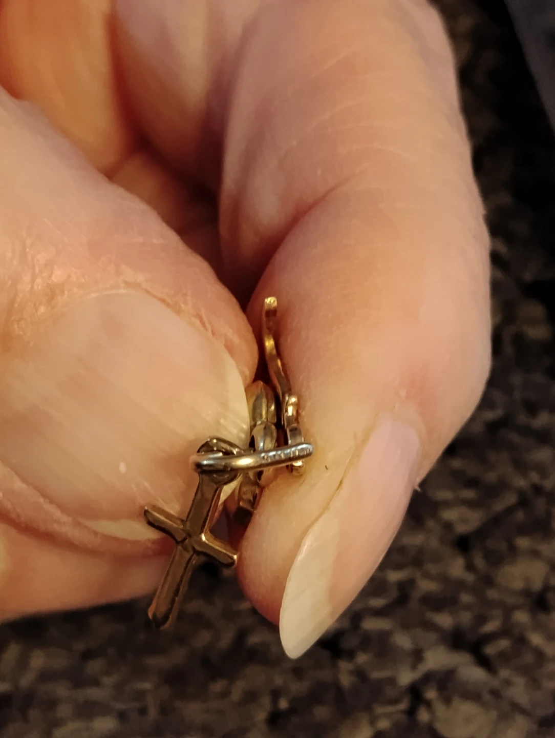 Vintage 10k Gold Faith Hope and Charity Charm - photo 3