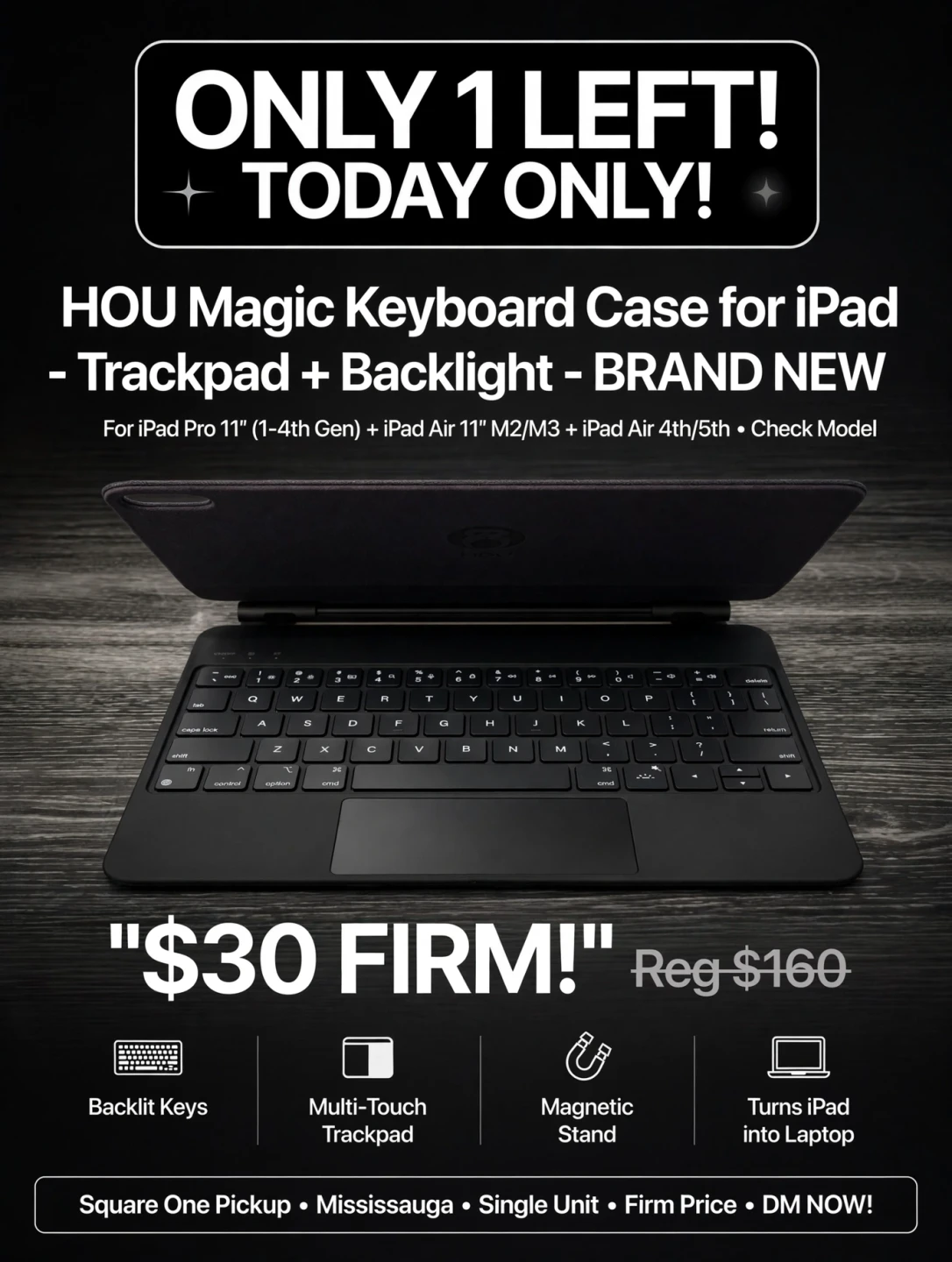 HOU Magic Keyboard Case for iPad