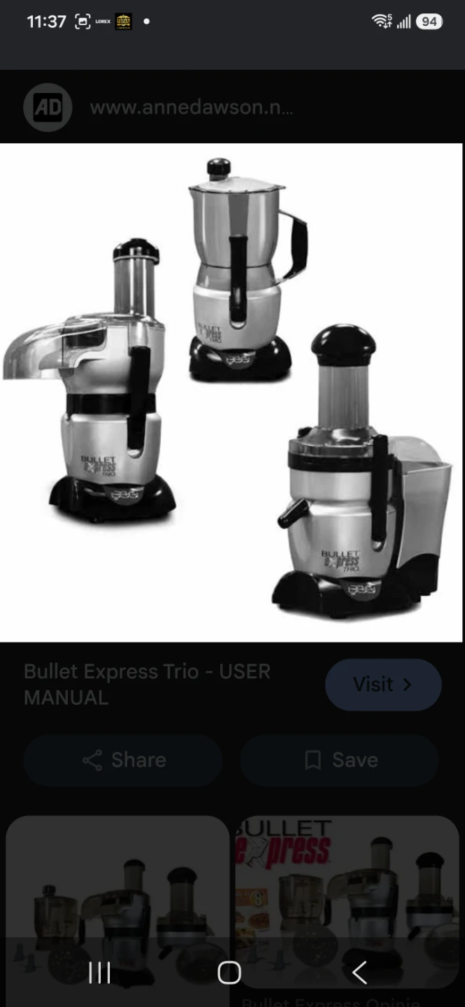 Bullet Express Trio BE-110 Multi-Function Meal Maker