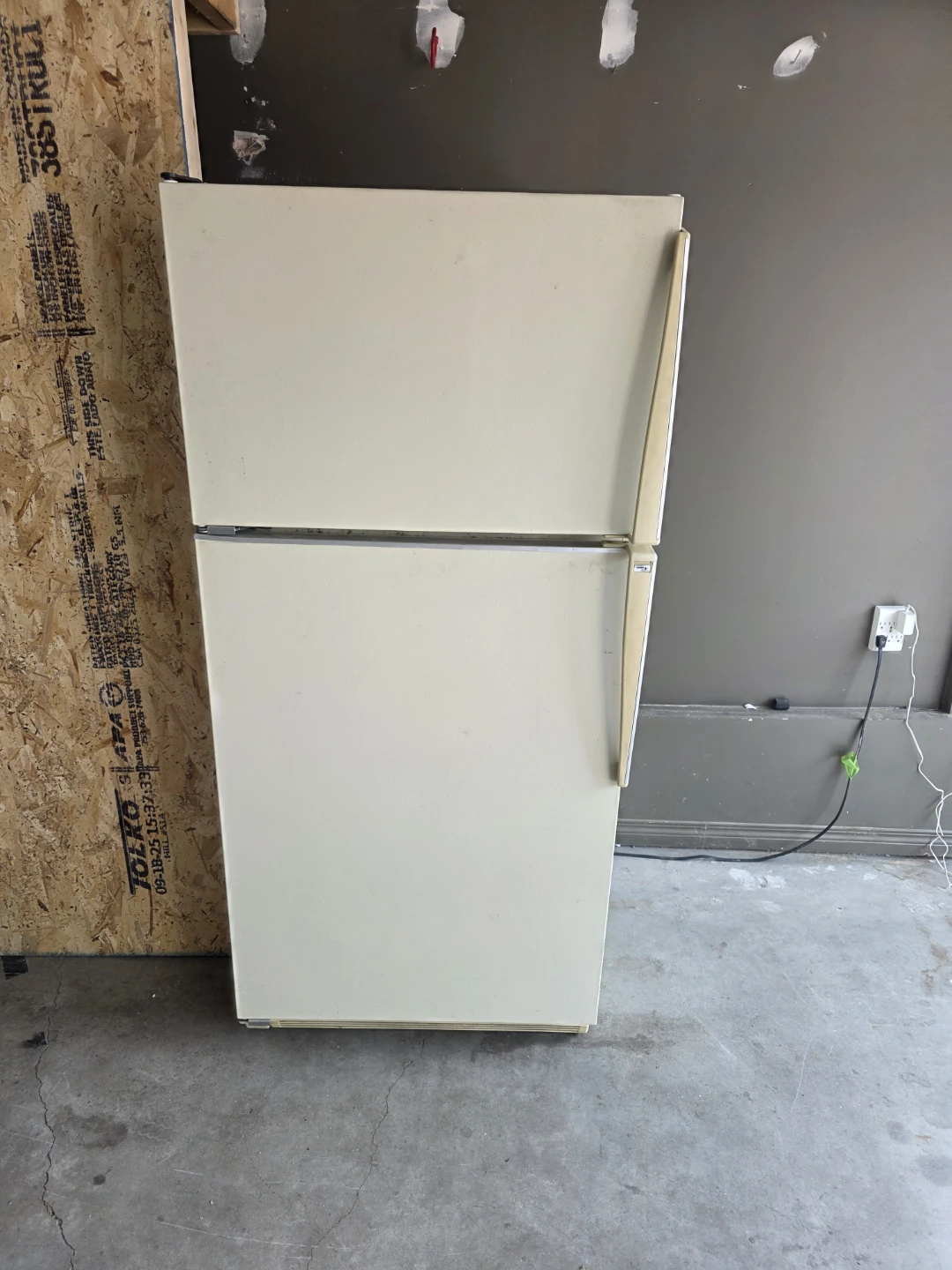 Yellow Top-Freezer Refrigerator