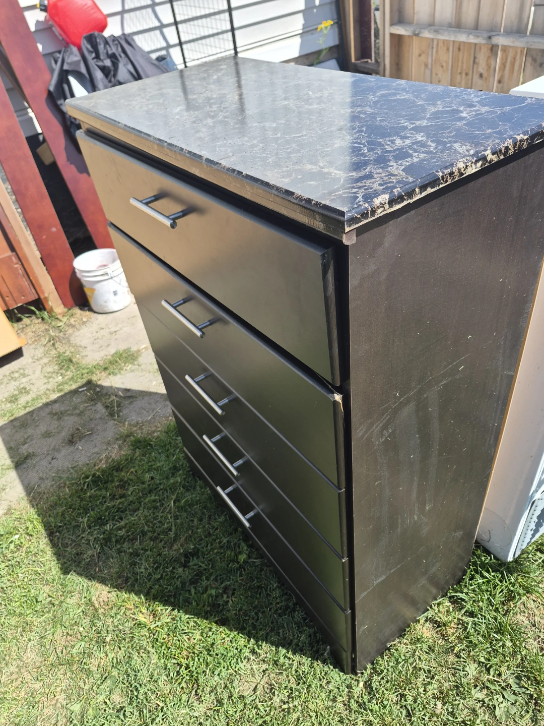 Marble top tall boy dresser - photo 2