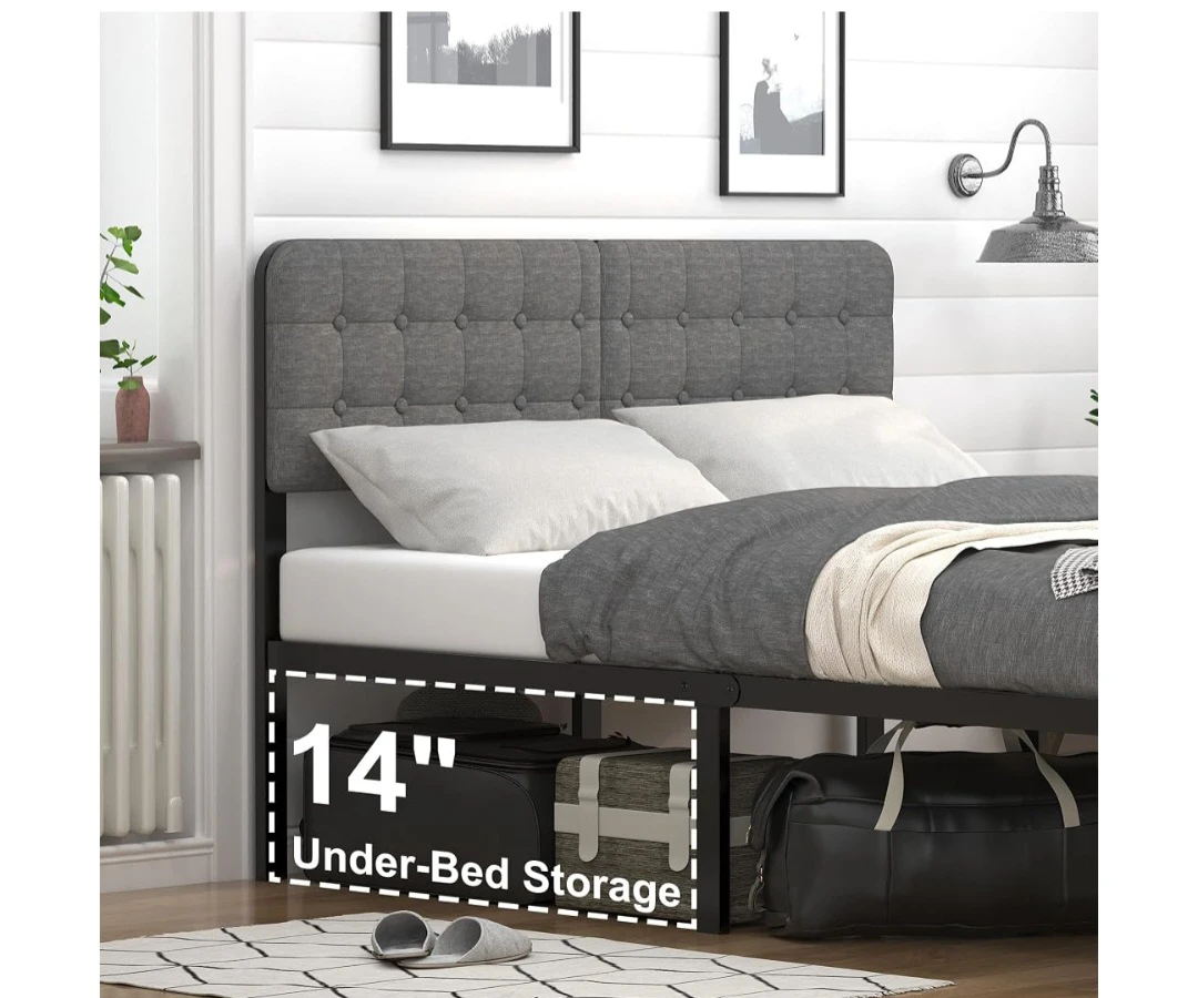 EMODA 16 inch Queen Bed Frame with upholstered headboard - photo 3