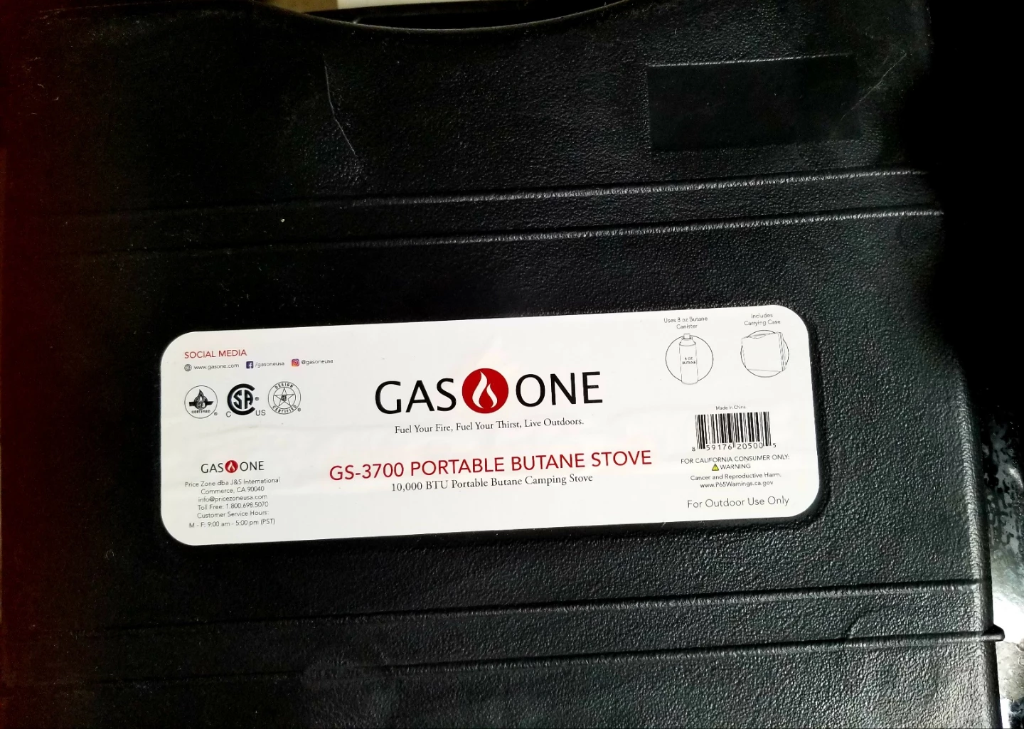 NEW Gas One GS-3700 Portable Outdoor Butane