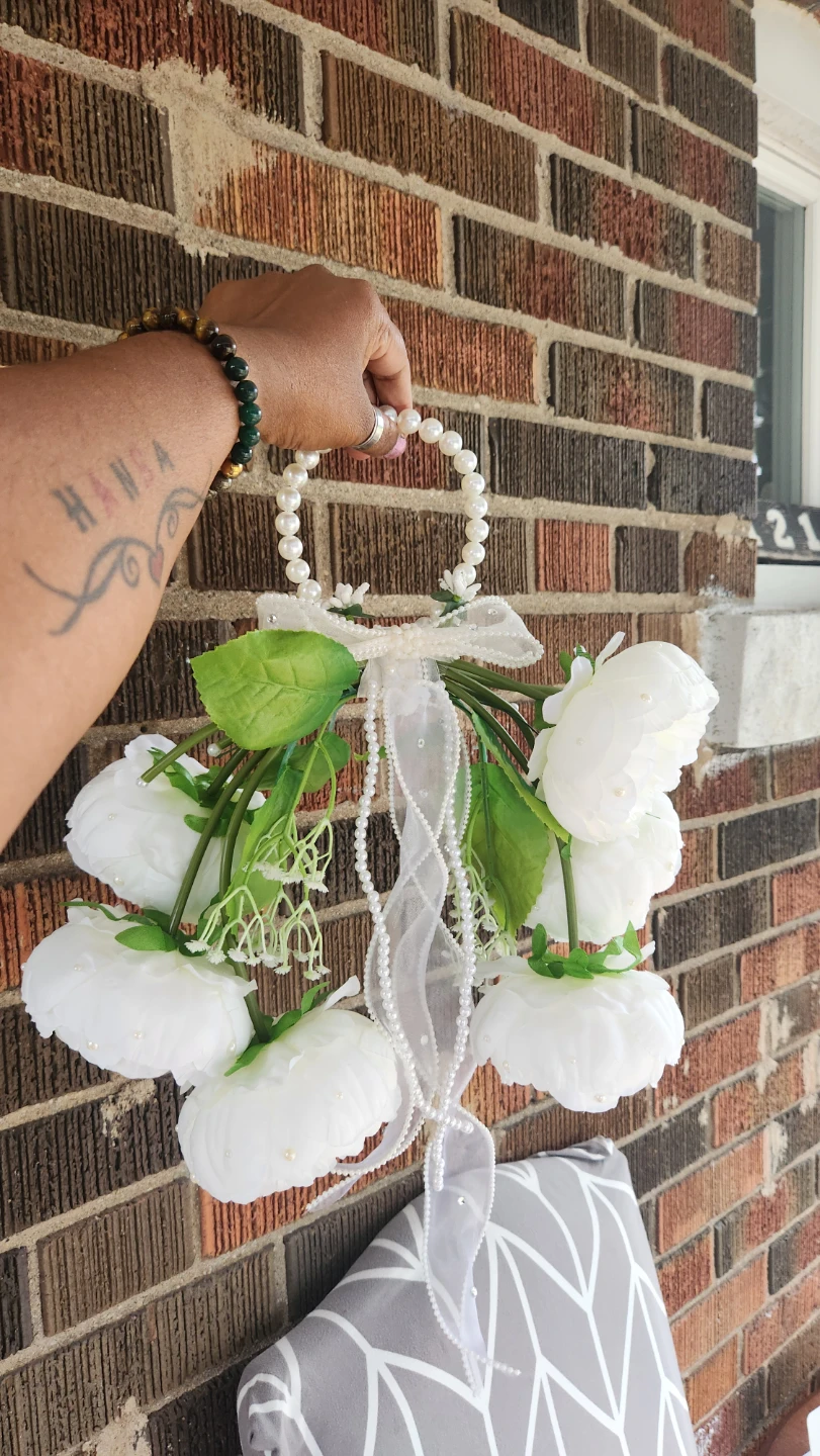 White Peony Handmade Floral wedding bridal bouquet