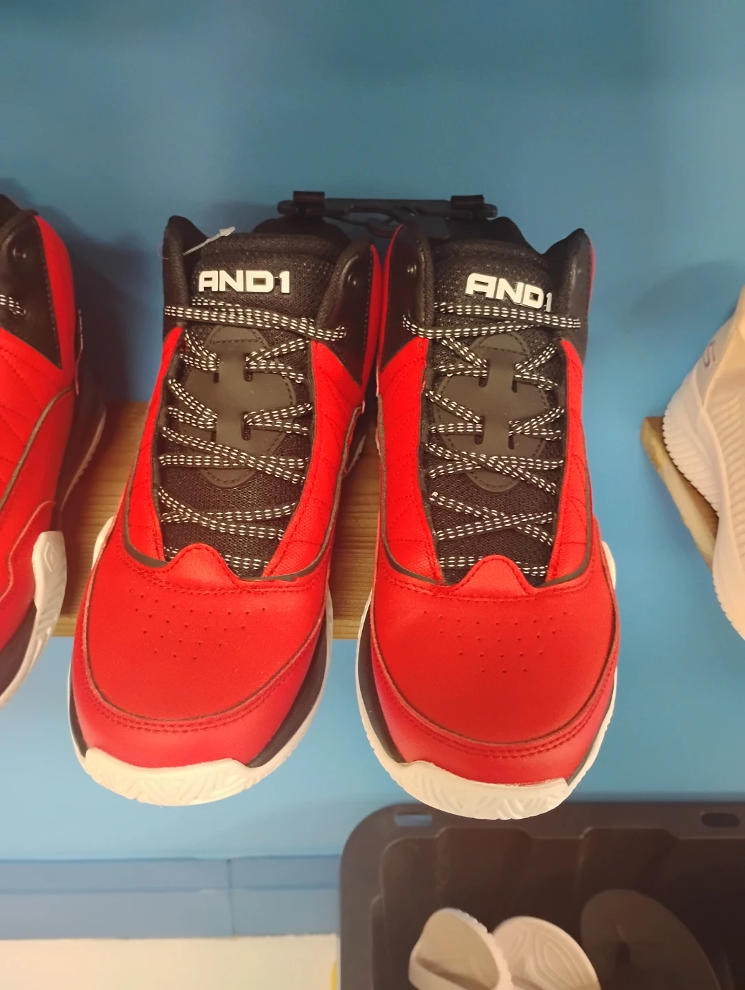 AND1 Red and Black Basketball Shoes