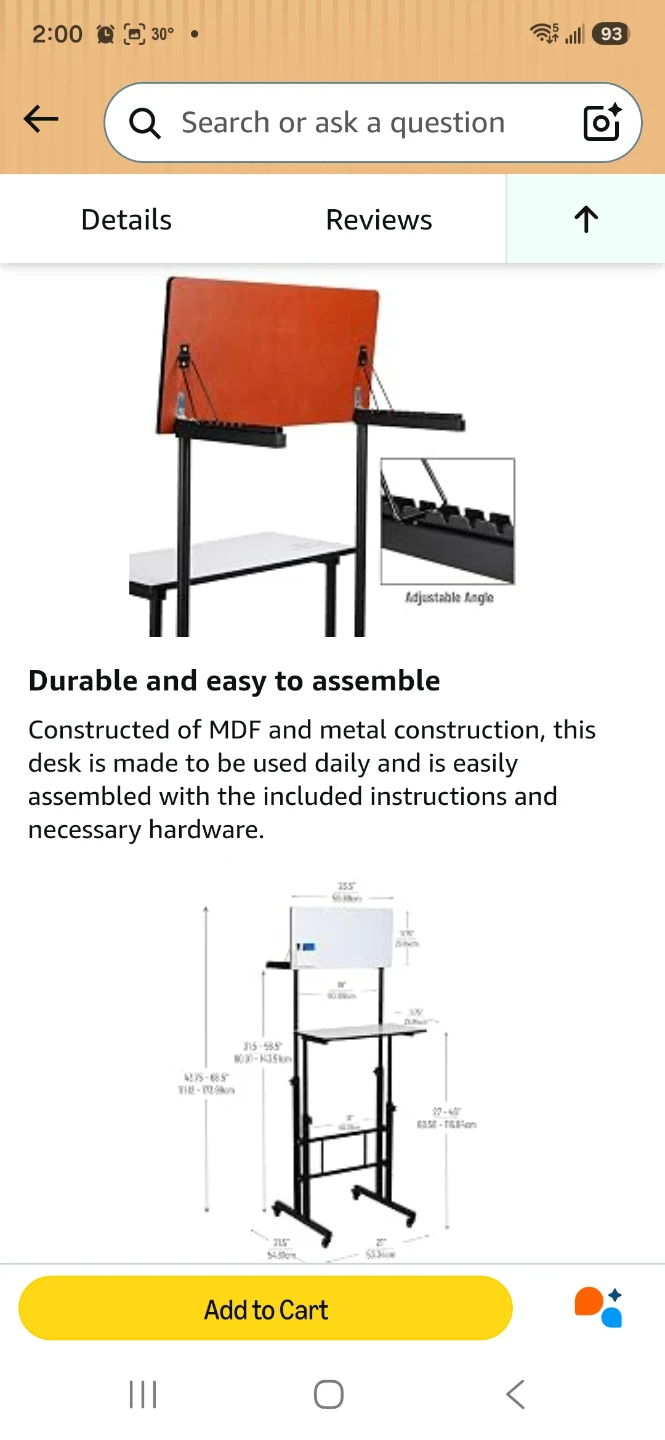 Adjustable standing computer/white board desk - photo 5