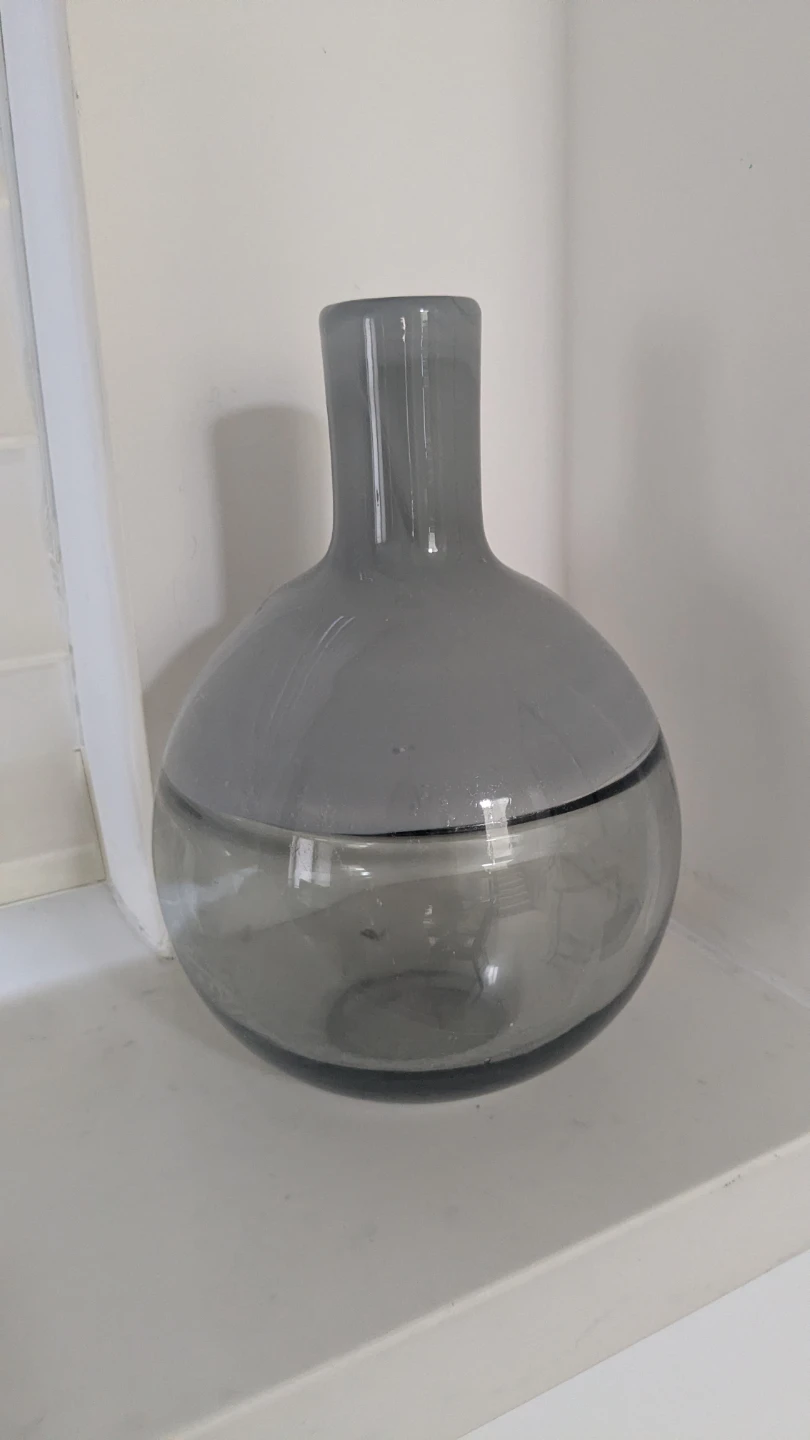 Grey Glass Vase