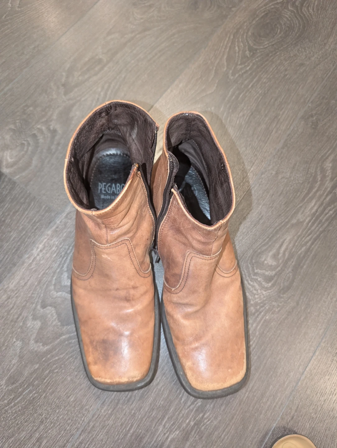 Pegabo Brown Leather Boots Size 42