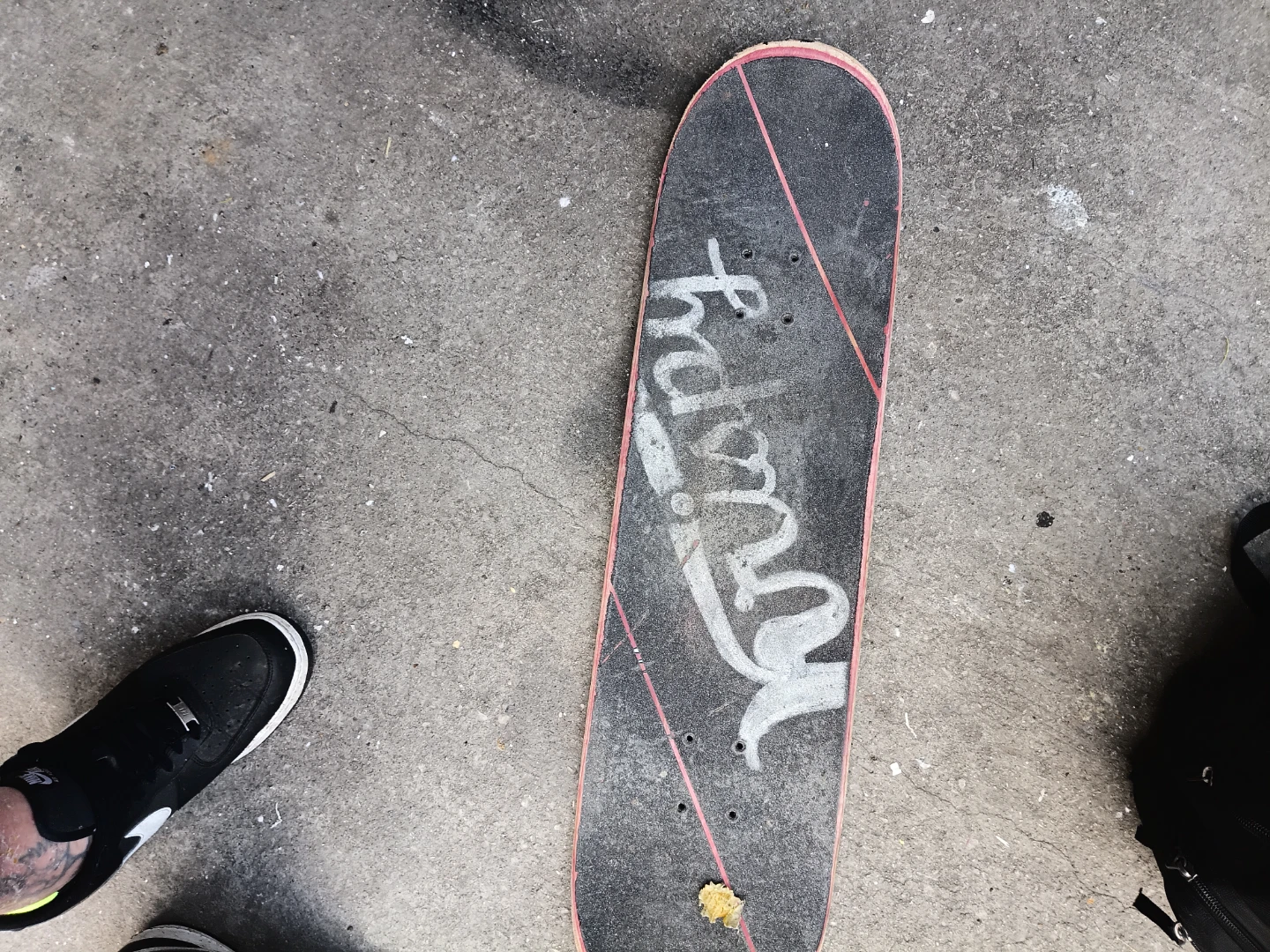 Skateboard Deck with Graffiti-Style Logo