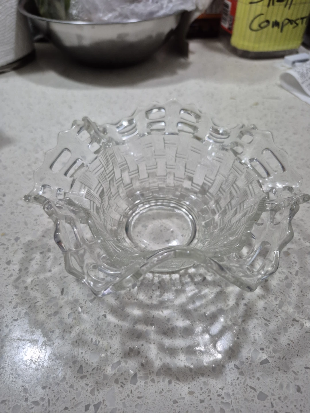 Glass Candy Dish with Ruffled Edge - photo 3
