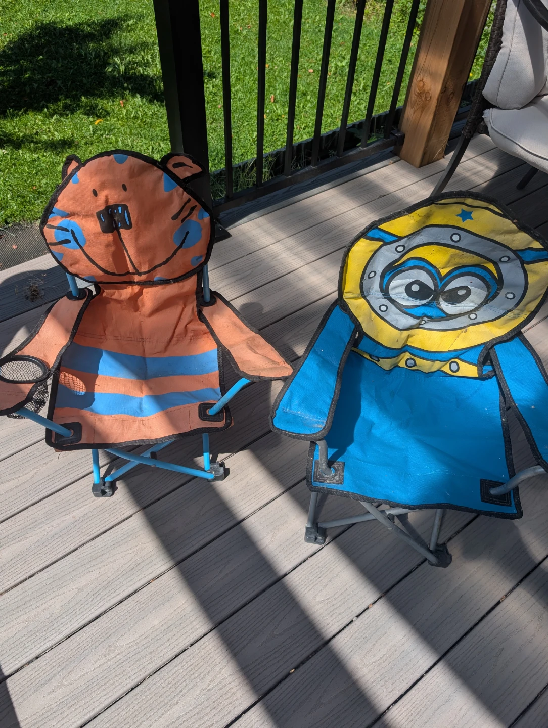 Kids Camping Chairs (2) - Minion & Tiger Theme