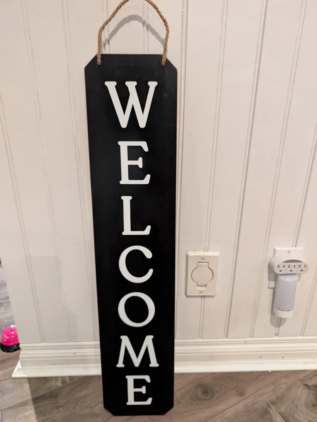Black Welcome/Hello Porch Sign