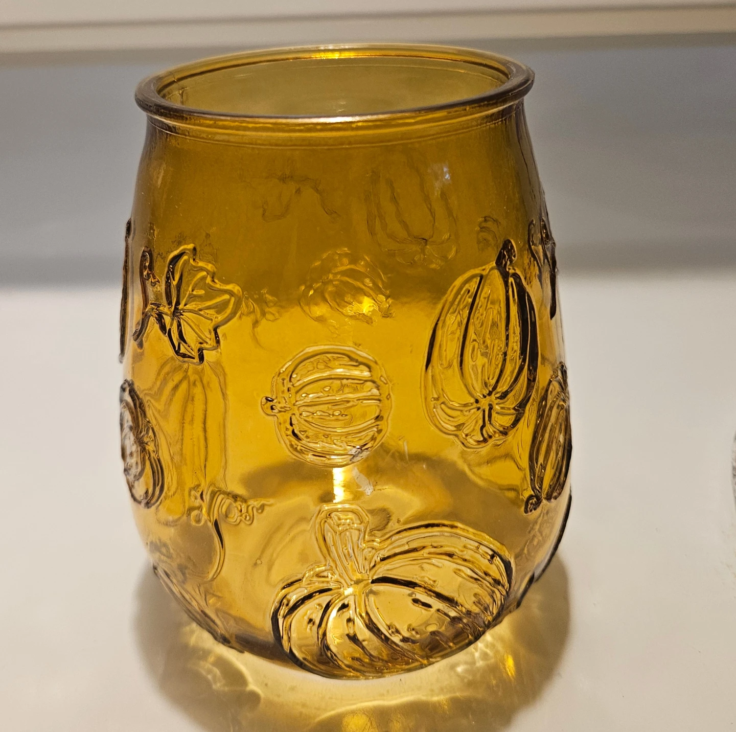 Amber Glass Pumpkin Votive Candle Holders (Set of 5) - photo 2