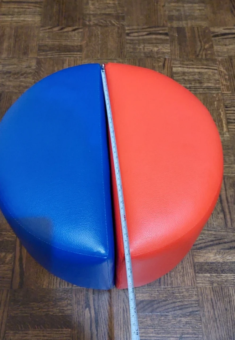 Blue and Red Half-Circle Ottoman - photo 2