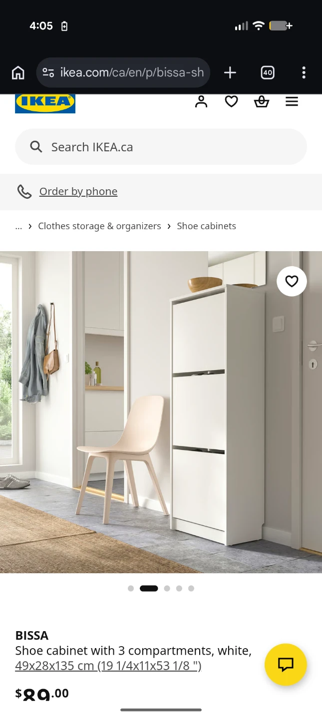 Brand New IKEA BISSA Shoe Cabinet - White - photo 2