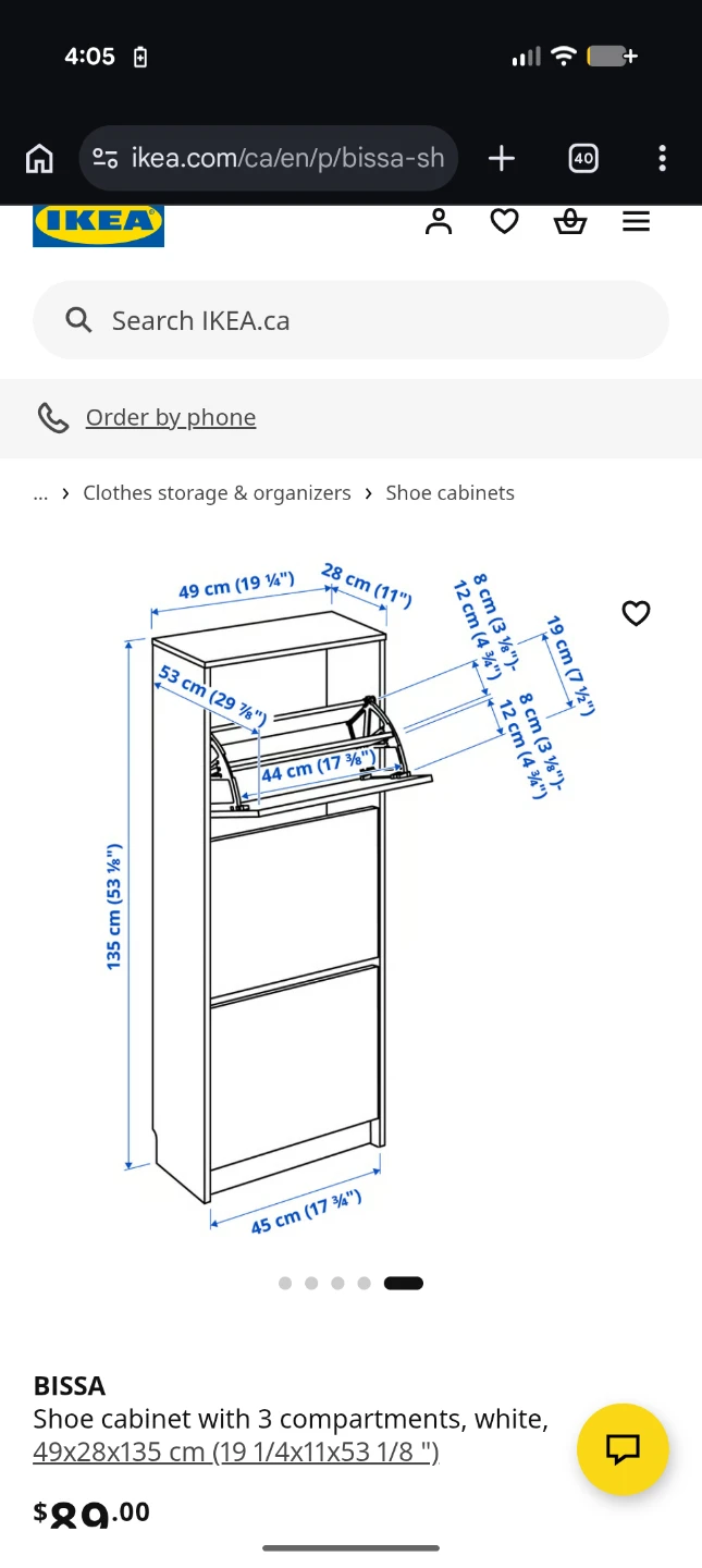 Brand New IKEA BISSA Shoe Cabinet - White - photo 4