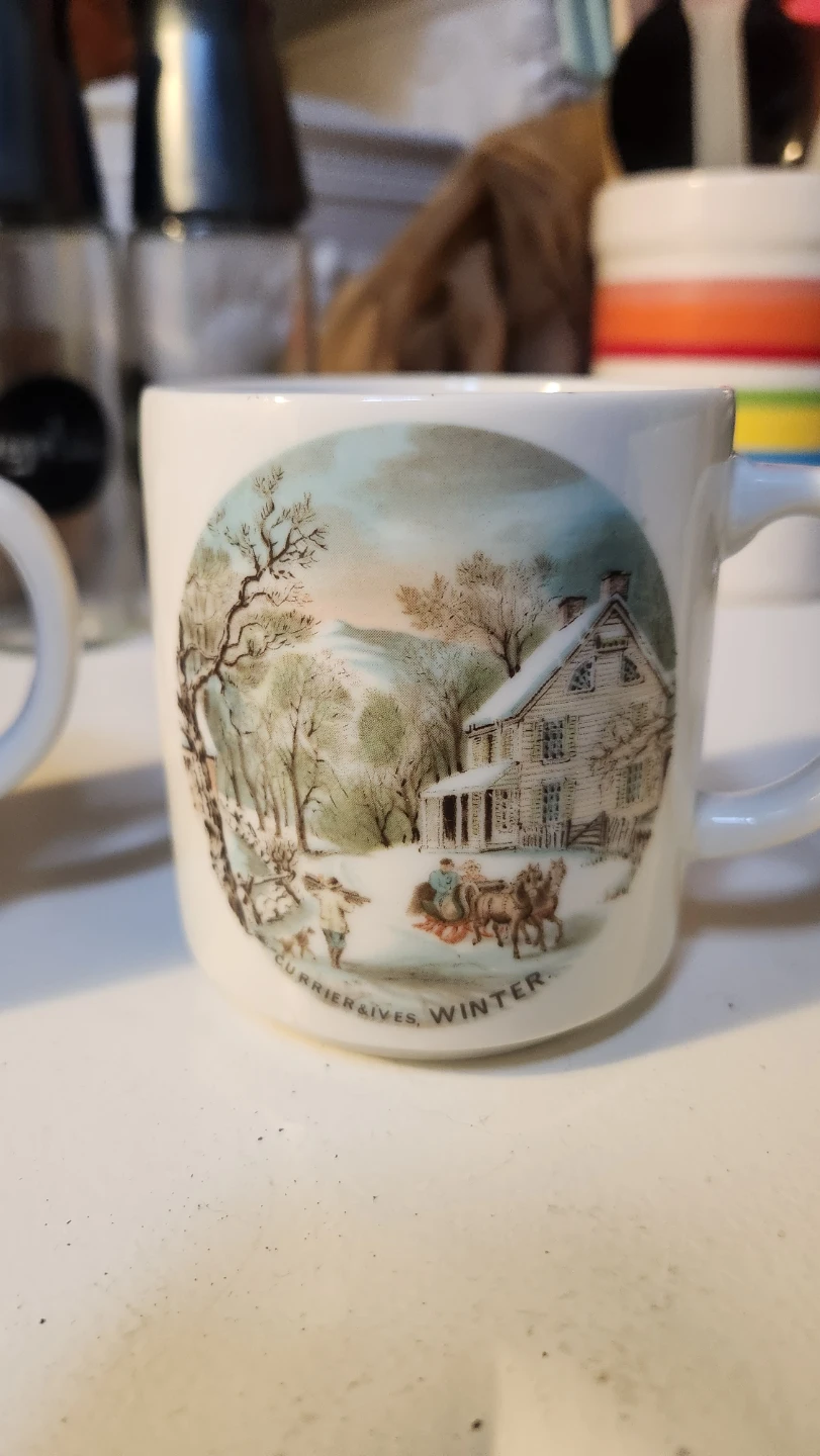 Currier & Ives "The Seasons" Mugs - Set of 4 - photo 3