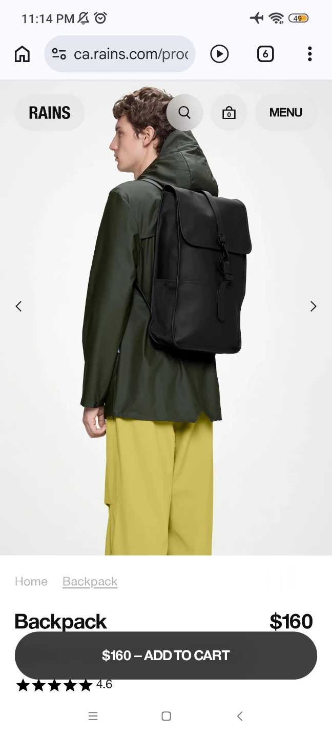 Rains Backpack NEW WITH TAG - photo 2