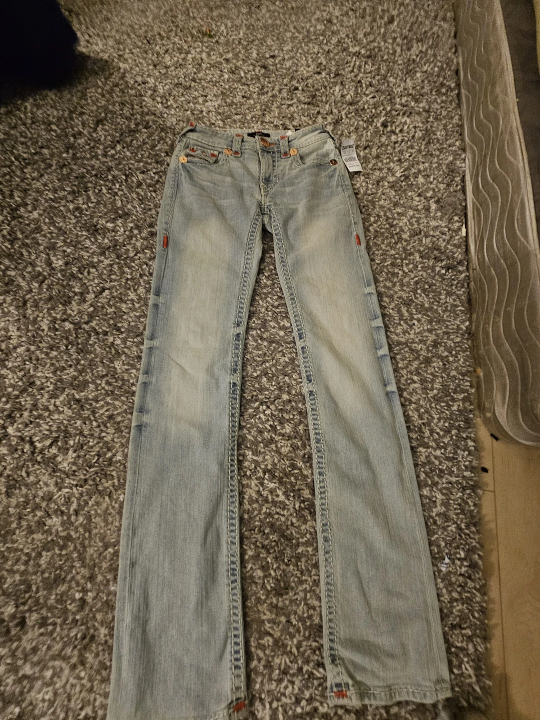 True Religion Billie Mid Rise Straight Jeans