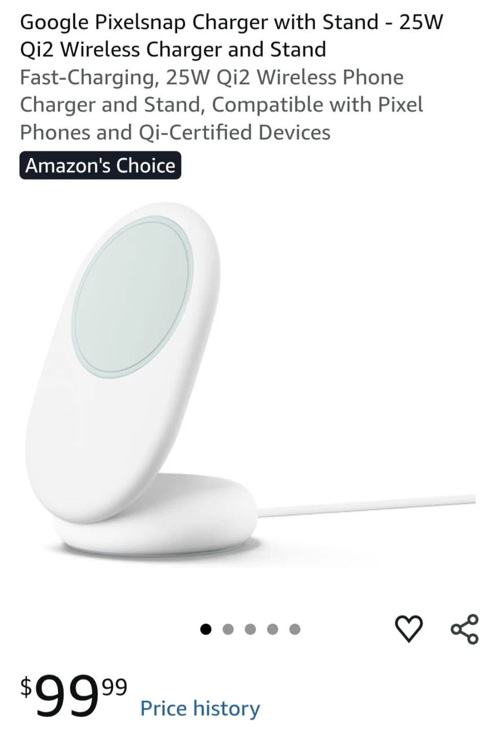Google Pixel Stand 25W Wireless Charger with Stand - photo 3