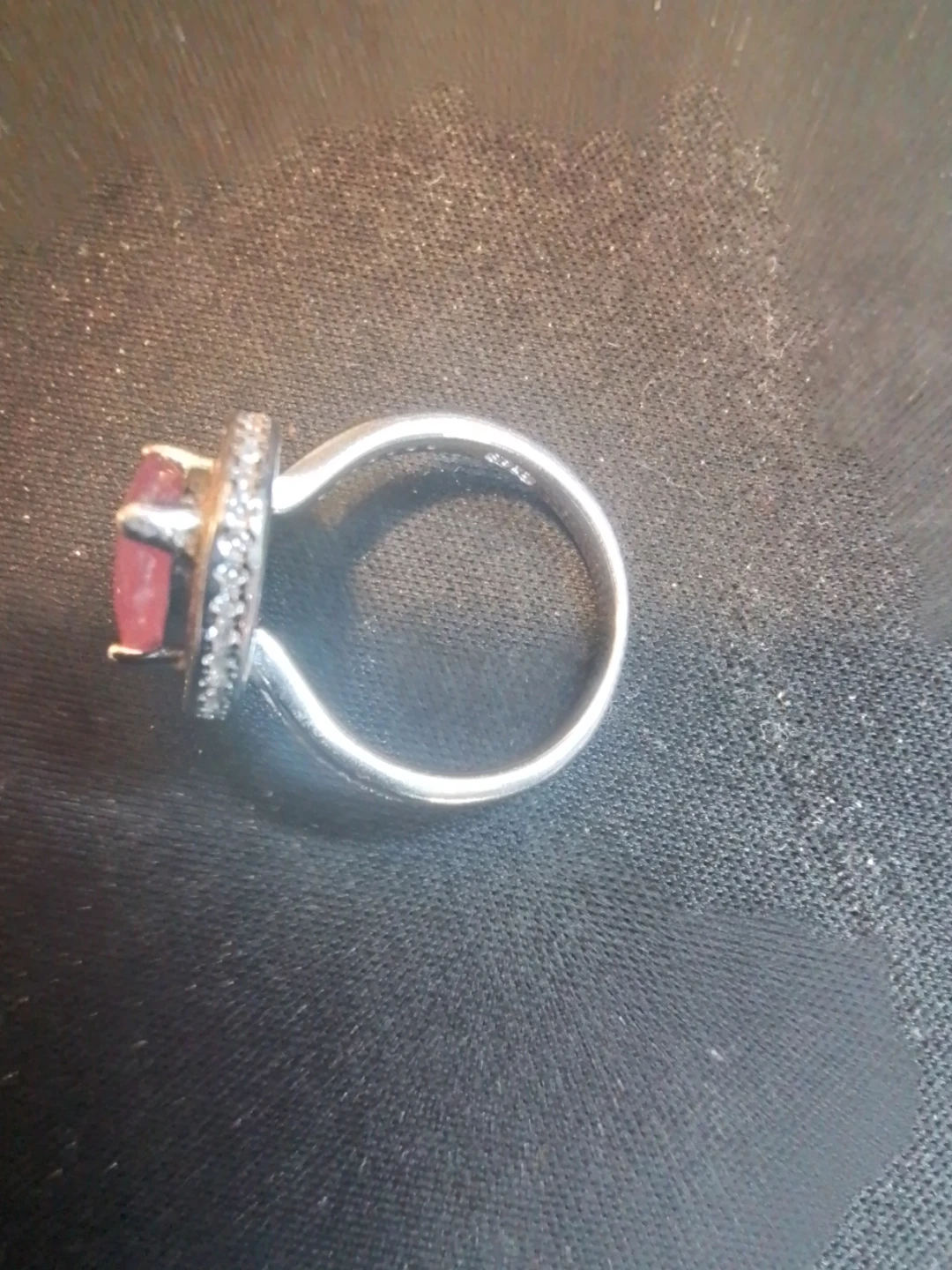 Stunning Vng-Inspired 925 Sterling Silver Oval Ruby Halo Ring - photo 5