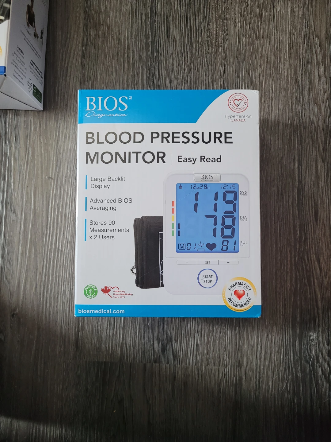 BIOS Diagnostics Blood Pressure Monitor